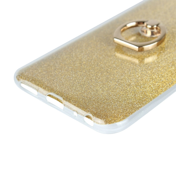 For Vivo Y97 Glittery Powder Shockproof TPU Protective Case with Ring Holder