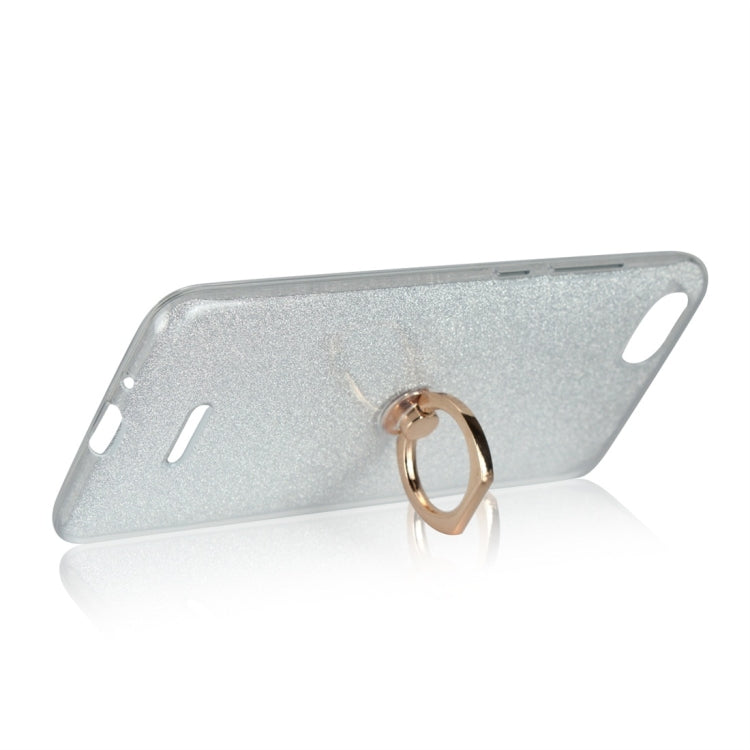 For Xiaomi Redmi 6A Glittery Powder Shockproof TPU Protective Case with Ring Holder