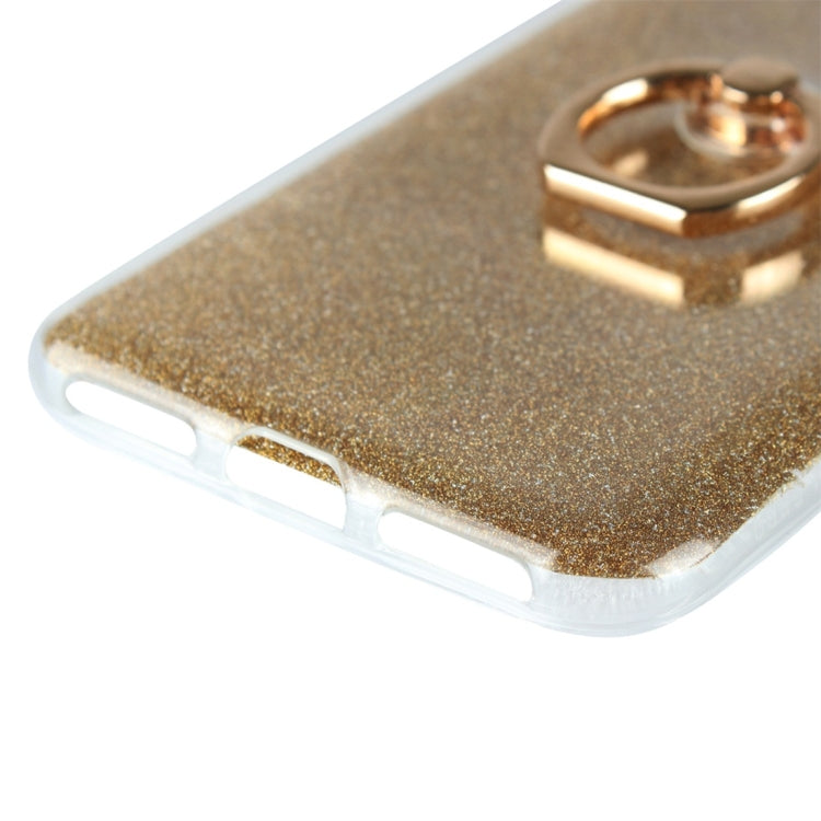 For Xiaomi Redmi 6 Pro Glittery Powder Shockproof TPU Protective Case with Ring Holder