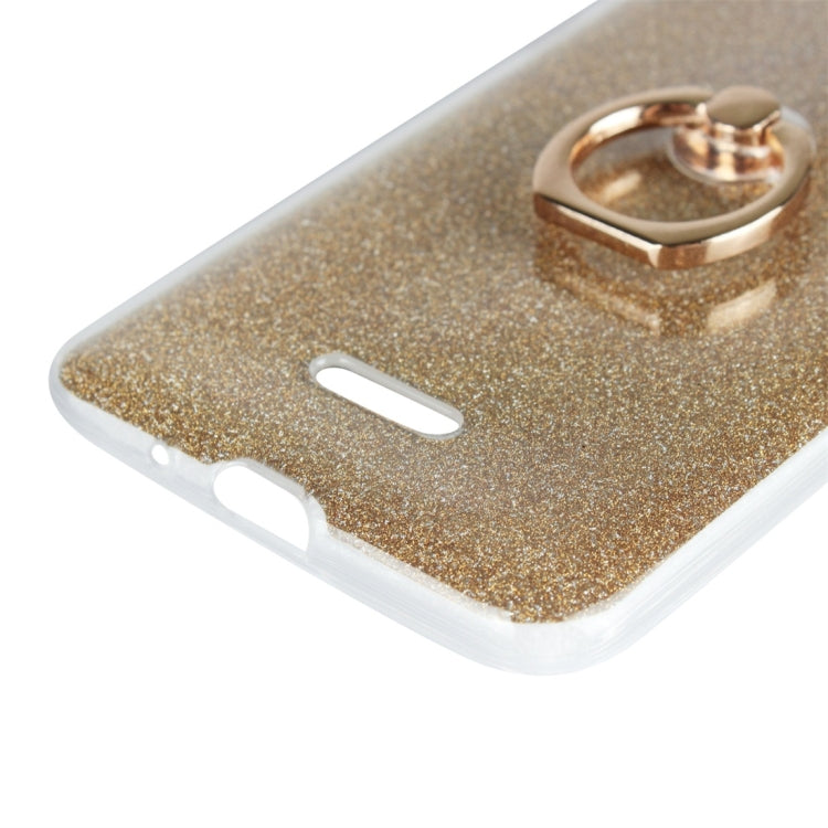 For Xiaomi Redmi 6 Glittery Powder Shockproof TPU Protective Case with Ring Holder