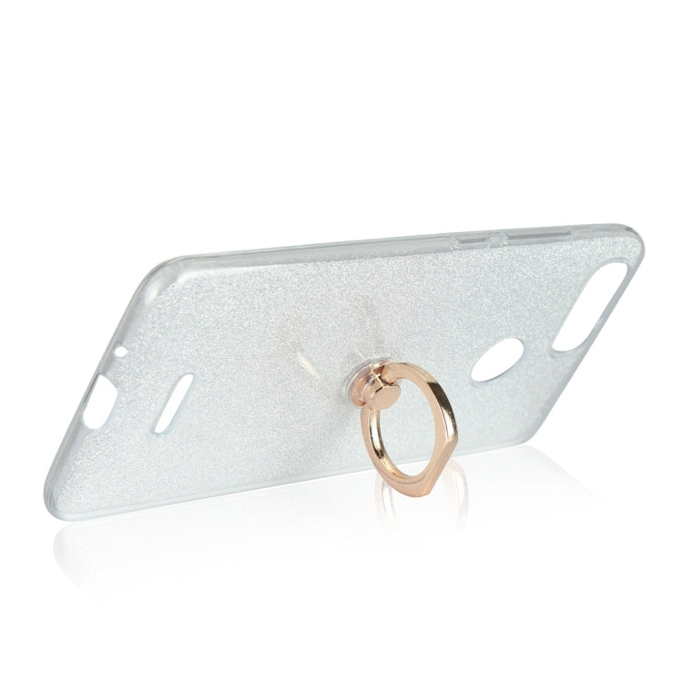 For Xiaomi Redmi 6 Glittery Powder Shockproof TPU Protective Case with Ring Holder
