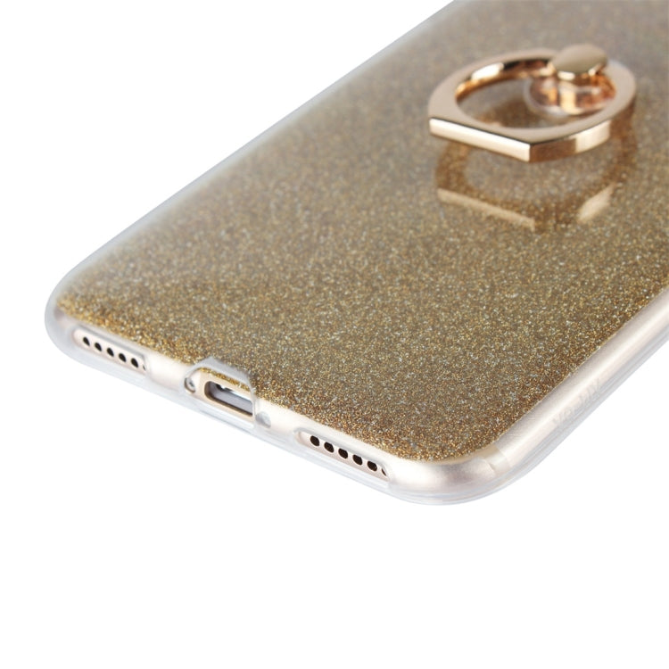 For Xiaomi Mi 6X Glittery Powder Shockproof TPU Protective Case with Ring Holder