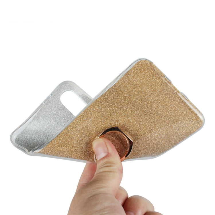 For Xiaomi Mi 6X Glittery Powder Shockproof TPU Protective Case with Ring Holder