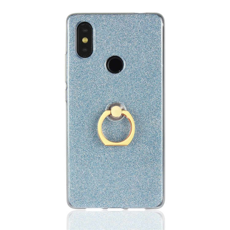 For Xiaomi Mi 8 SE Glittery Powder Shockproof TPU Protective Case with Ring Holder