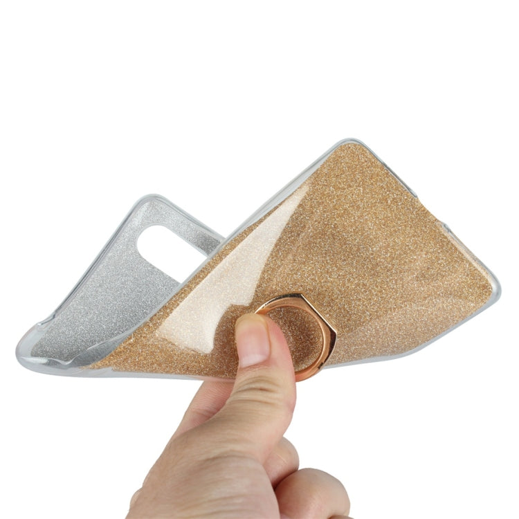 For Xiaomi Mi 8 SE Glittery Powder Shockproof TPU Protective Case with Ring Holder