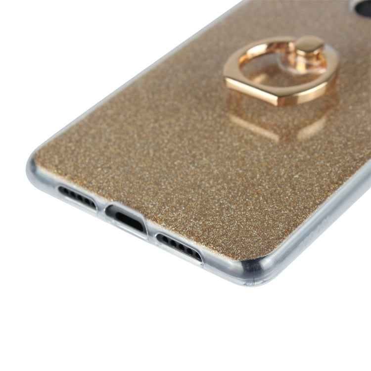For Xiaomi Mi 8 SE Glittery Powder Shockproof TPU Protective Case with Ring Holder