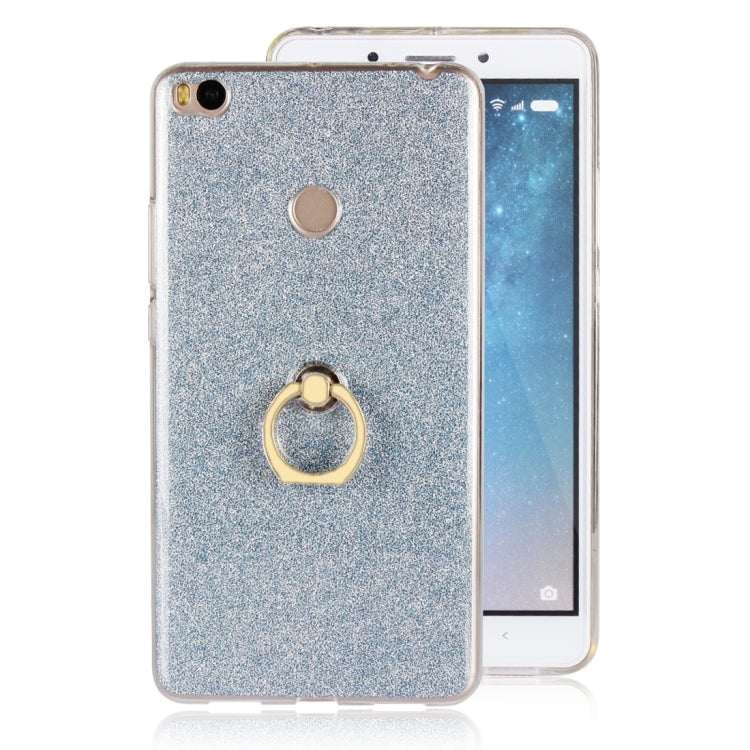 For Xiaomi Mi Max 2 Glittery Powder Shockproof TPU Protective Case with Ring Holder