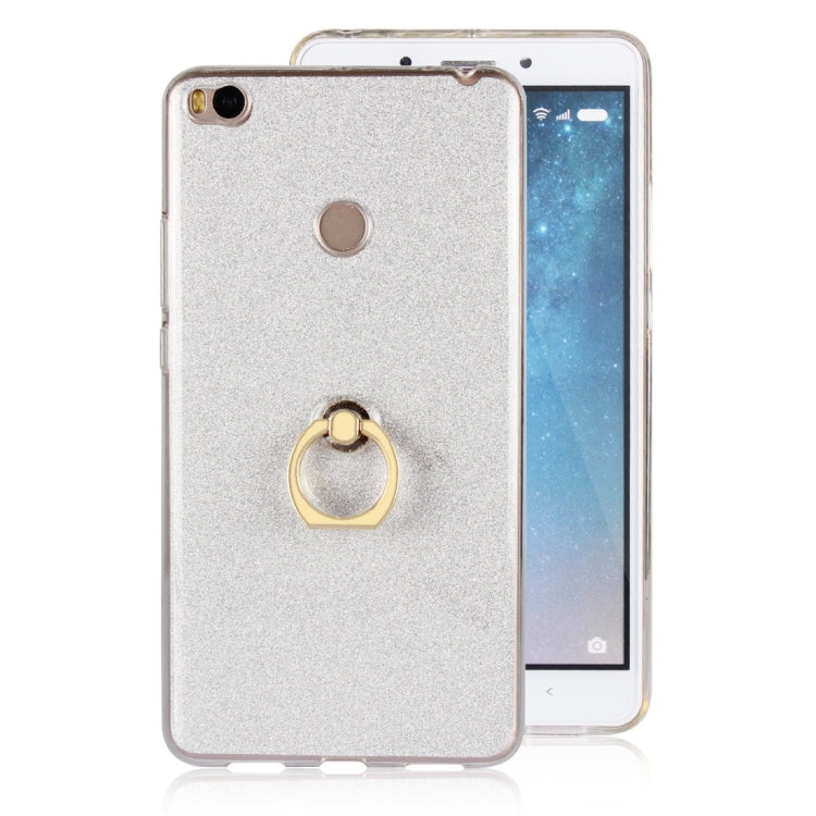 For Xiaomi Mi Max 2 Glittery Powder Shockproof TPU Protective Case with Ring Holder
