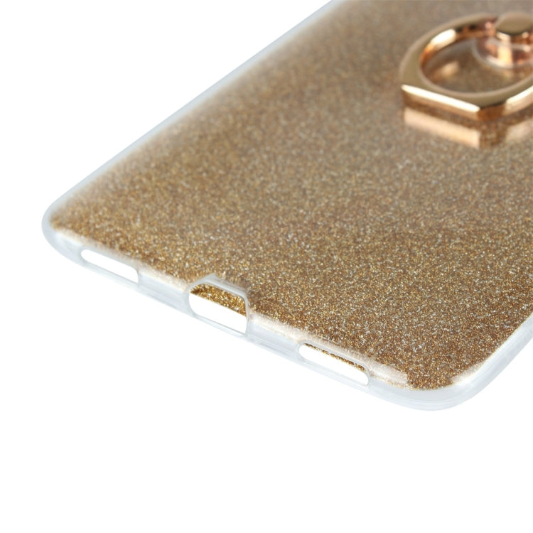 For Xiaomi Mi Max 3 Glittery Powder Shockproof TPU Protective Case with Ring Holder