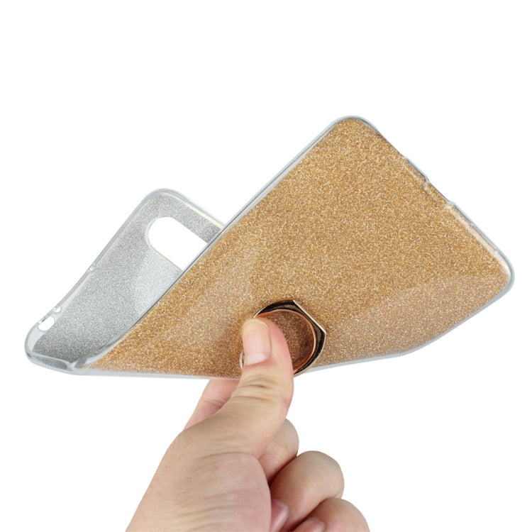 For Xiaomi Mi Max 3 Glittery Powder Shockproof TPU Protective Case with Ring Holder