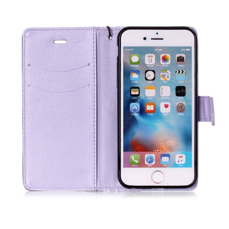 For iPhone 6 & 6s Matching Color Frosted Texture Horizontal Flip PU Leather Case with Holder & Card Slots & Lanyard