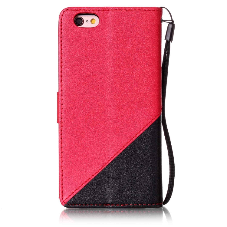 For iPhone 6 & 6s Matching Color Frosted Texture Horizontal Flip PU Leather Case with Holder & Card Slots & Lanyard