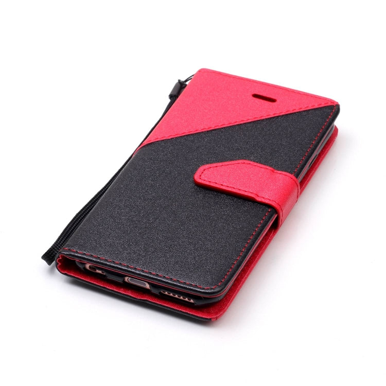 For iPhone 6 & 6s Matching Color Frosted Texture Horizontal Flip PU Leather Case with Holder & Card Slots & Lanyard