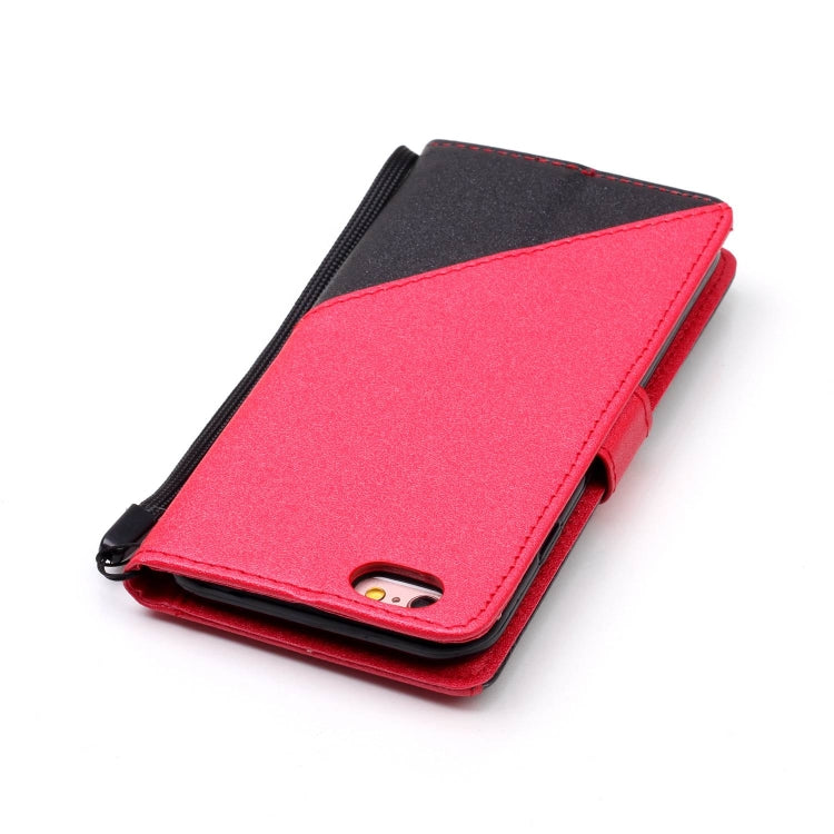 For iPhone 6 & 6s Matching Color Frosted Texture Horizontal Flip PU Leather Case with Holder & Card Slots & Lanyard