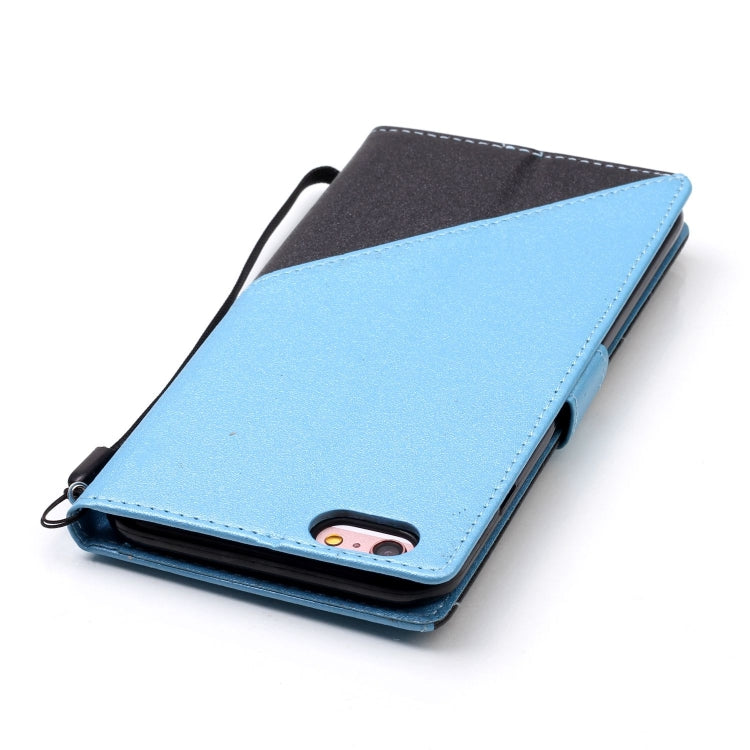 For iPhone 6 & 6s Matching Color Frosted Texture Horizontal Flip PU Leather Case with Holder & Card Slots & Lanyard