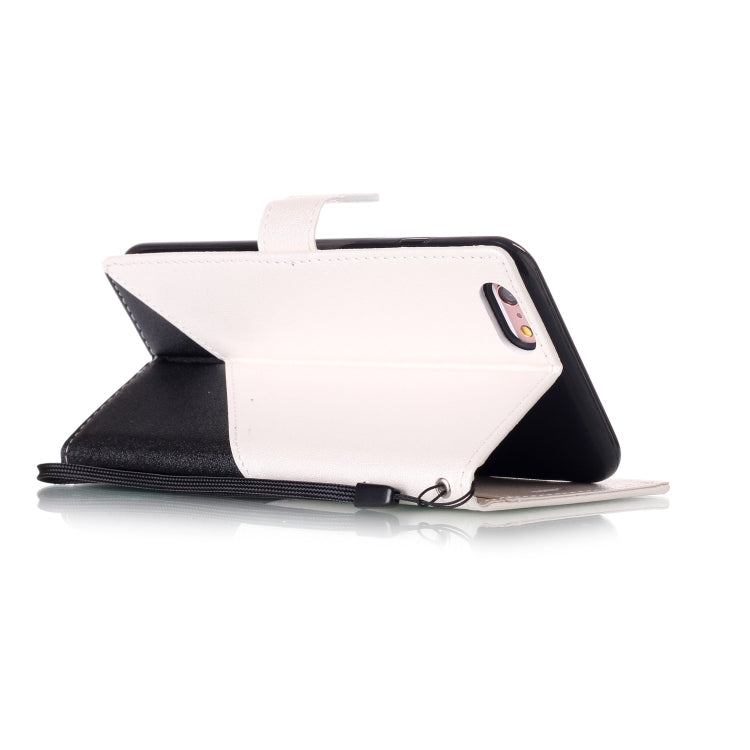 For iPhone 6 & 6s Matching Color Frosted Texture Horizontal Flip PU Leather Case with Holder & Card Slots & Lanyard