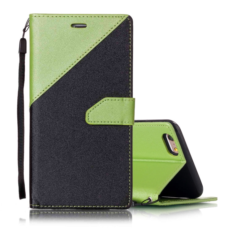 For iPhone 6 Plus & 6s Plus Matching Color Frosted Texture Horizontal Flip PU Leather Case with Holder & Card Slots & Lanyard