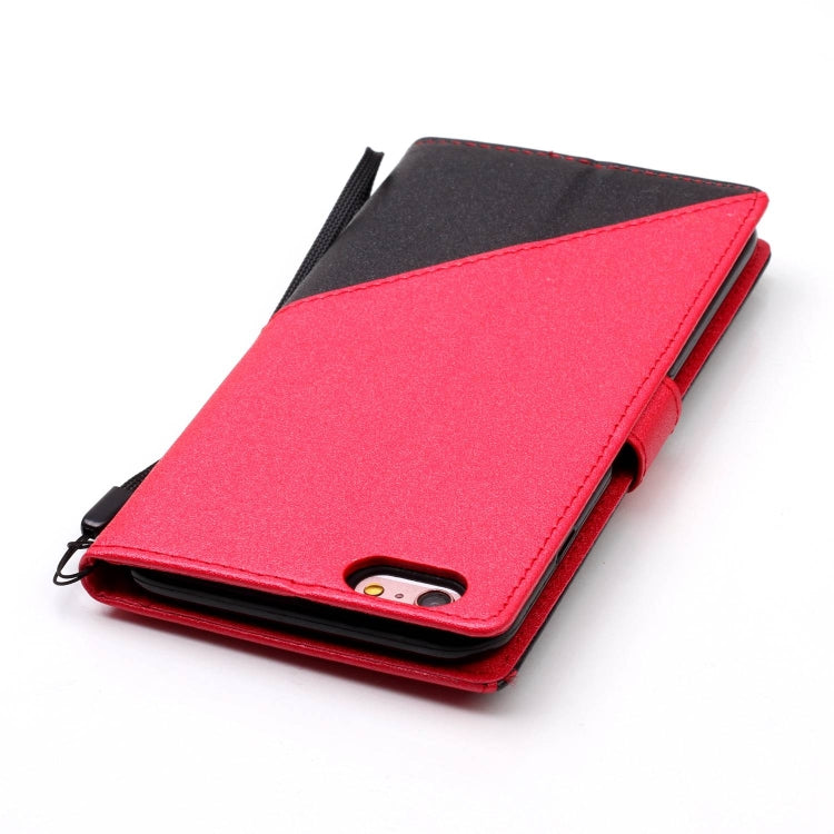 For iPhone 6 Plus & 6s Plus Matching Color Frosted Texture Horizontal Flip PU Leather Case with Holder & Card Slots & Lanyard