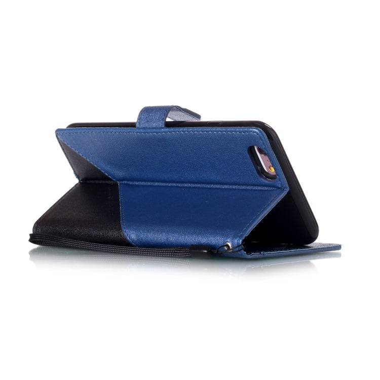 For iPhone 6 Plus & 6s Plus Matching Color Frosted Texture Horizontal Flip PU Leather Case with Holder & Card Slots & Lanyard