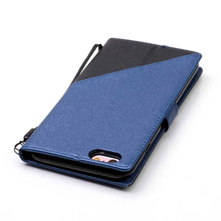 For iPhone 6 Plus & 6s Plus Matching Color Frosted Texture Horizontal Flip PU Leather Case with Holder & Card Slots & Lanyard