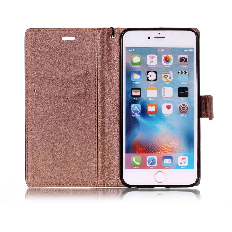 For iPhone 6 Plus & 6s Plus Matching Color Frosted Texture Horizontal Flip PU Leather Case with Holder & Card Slots & Lanyard