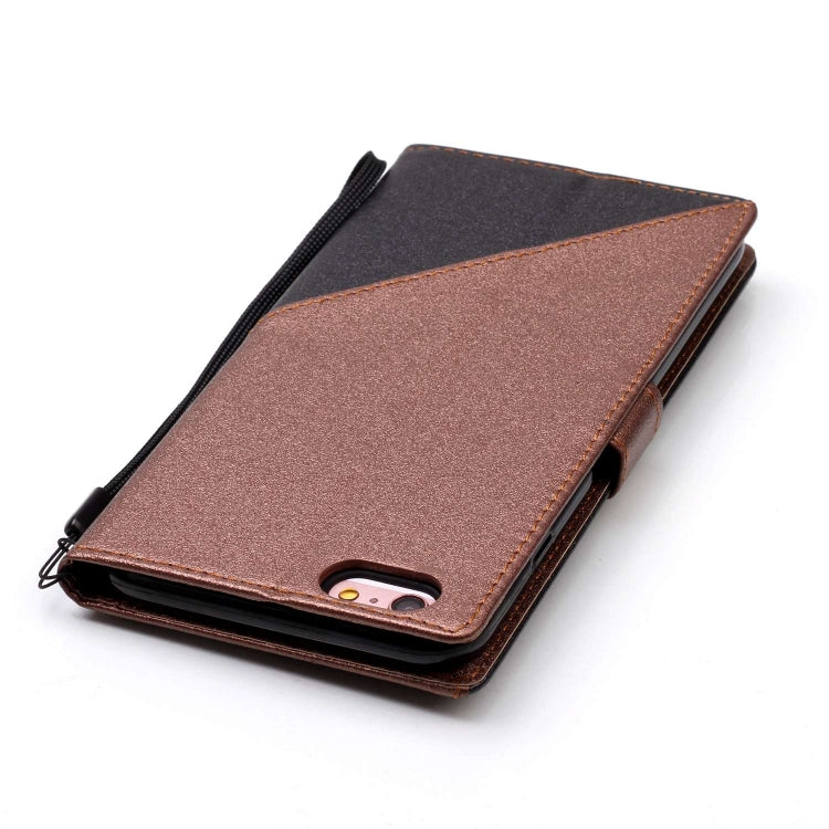 For iPhone 6 Plus & 6s Plus Matching Color Frosted Texture Horizontal Flip PU Leather Case with Holder & Card Slots & Lanyard