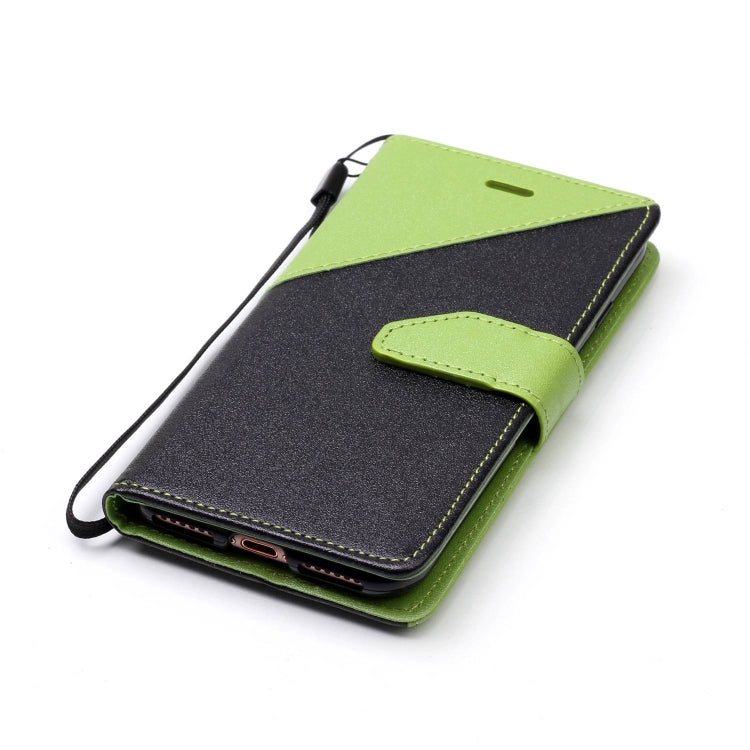 For iPhone SE 2020 & 8 & 7 Matching Color Frosted Texture Horizontal Flip PU Leather Case with Holder & Card Slots & Lanyard