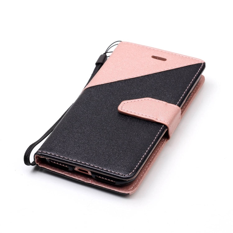 For iPhone SE 2020 & 8 & 7 Matching Color Frosted Texture Horizontal Flip PU Leather Case with Holder & Card Slots & Lanyard