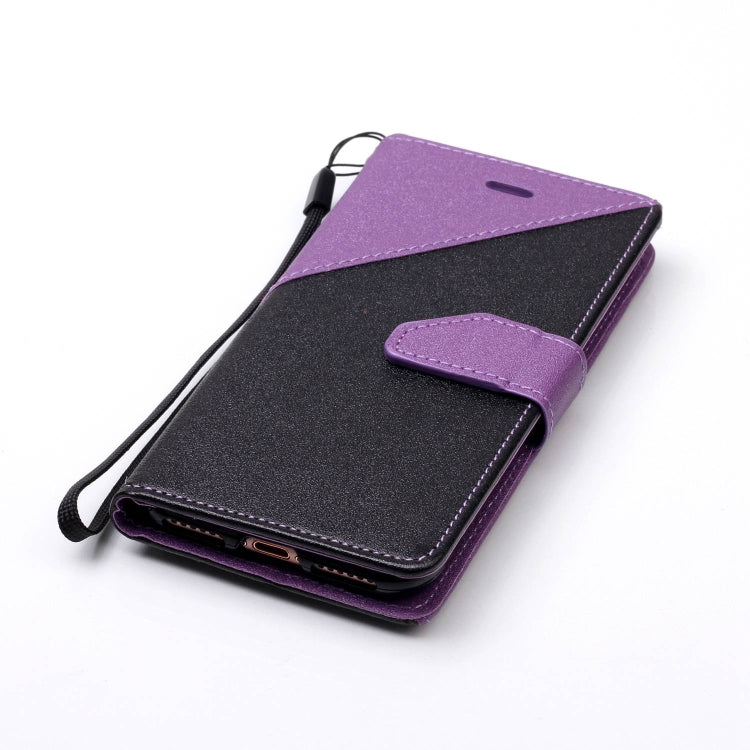For iPhone SE 2020 & 8 & 7 Matching Color Frosted Texture Horizontal Flip PU Leather Case with Holder & Card Slots & Lanyard