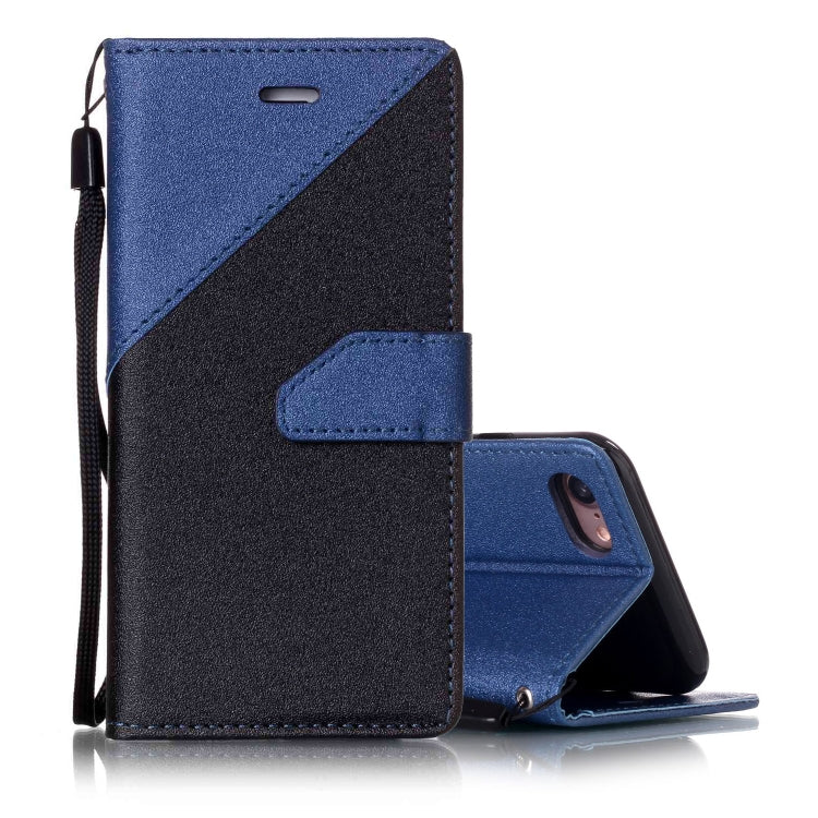 For iPhone SE 2020 & 8 & 7 Matching Color Frosted Texture Horizontal Flip PU Leather Case with Holder & Card Slots & Lanyard