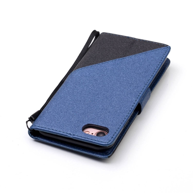 For iPhone SE 2020 & 8 & 7 Matching Color Frosted Texture Horizontal Flip PU Leather Case with Holder & Card Slots & Lanyard
