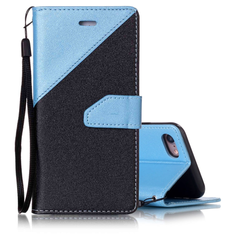 For iPhone SE 2020 & 8 & 7 Matching Color Frosted Texture Horizontal Flip PU Leather Case with Holder & Card Slots & Lanyard