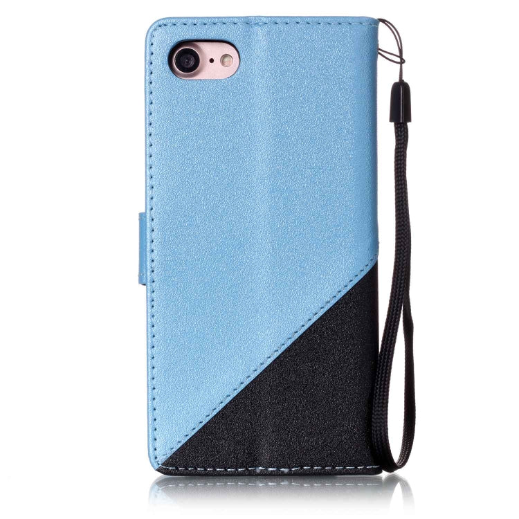 For iPhone SE 2020 & 8 & 7 Matching Color Frosted Texture Horizontal Flip PU Leather Case with Holder & Card Slots & Lanyard