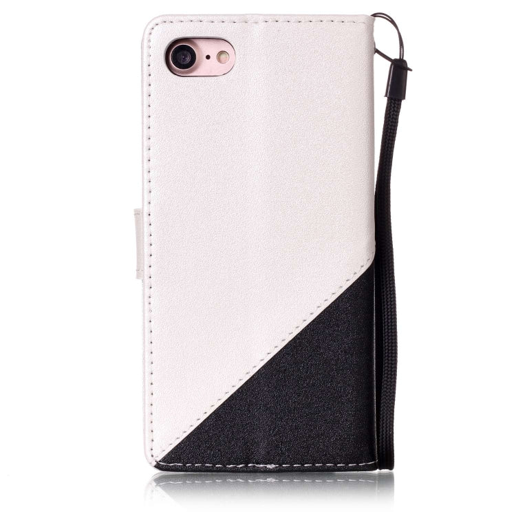 For iPhone SE 2020 & 8 & 7 Matching Color Frosted Texture Horizontal Flip PU Leather Case with Holder & Card Slots & Lanyard