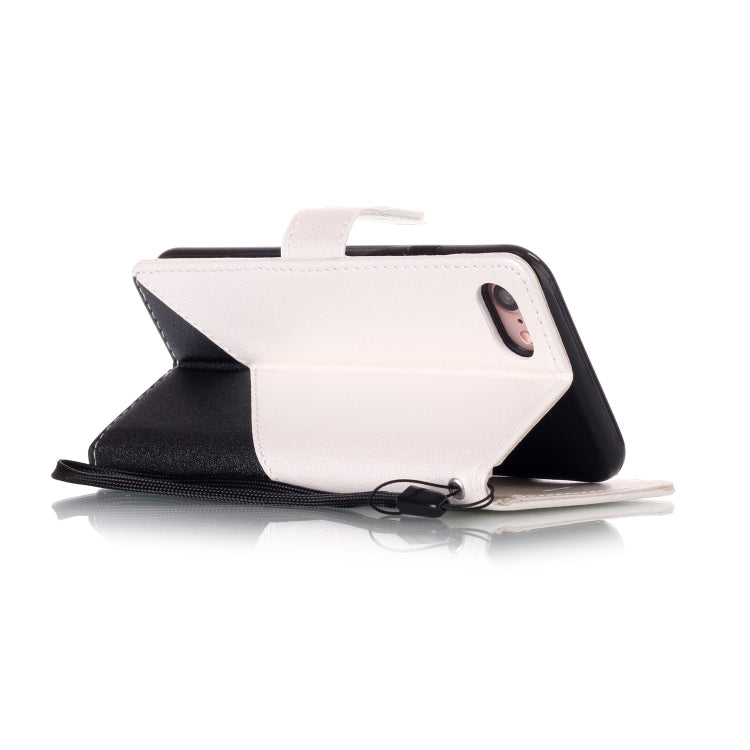 For iPhone SE 2020 & 8 & 7 Matching Color Frosted Texture Horizontal Flip PU Leather Case with Holder & Card Slots & Lanyard