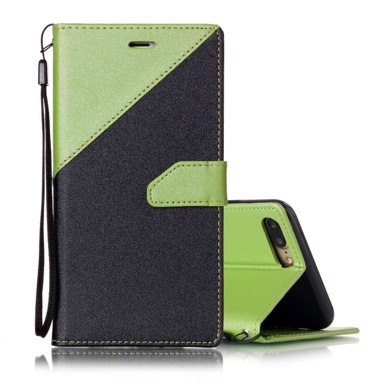 For iPhone 8 Plus & 7 Plus Matching Color Frosted Texture Horizontal Flip PU Leather Case with Holder & Card Slots & Lanyard