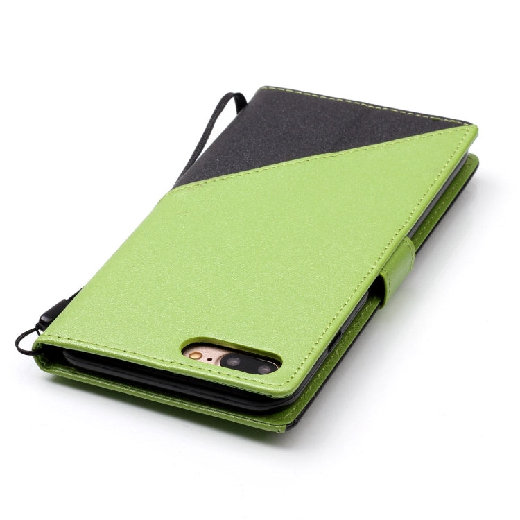 For iPhone 8 Plus & 7 Plus Matching Color Frosted Texture Horizontal Flip PU Leather Case with Holder & Card Slots & Lanyard