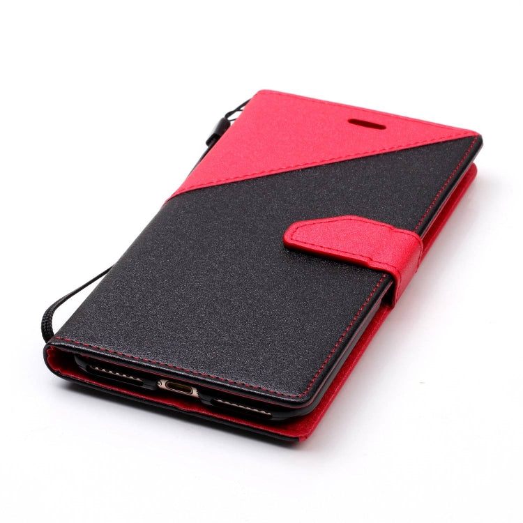 For iPhone 8 Plus & 7 Plus Matching Color Frosted Texture Horizontal Flip PU Leather Case with Holder & Card Slots & Lanyard