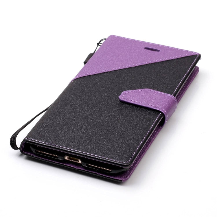 For iPhone 8 Plus & 7 Plus Matching Color Frosted Texture Horizontal Flip PU Leather Case with Holder & Card Slots & Lanyard