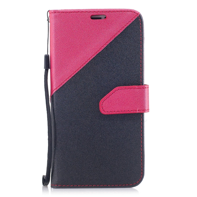 For iPhone X & XS Matching Color Frosted Texture Horizontal Flip PU Leather Case with Holder & Card Slots & Lanyard