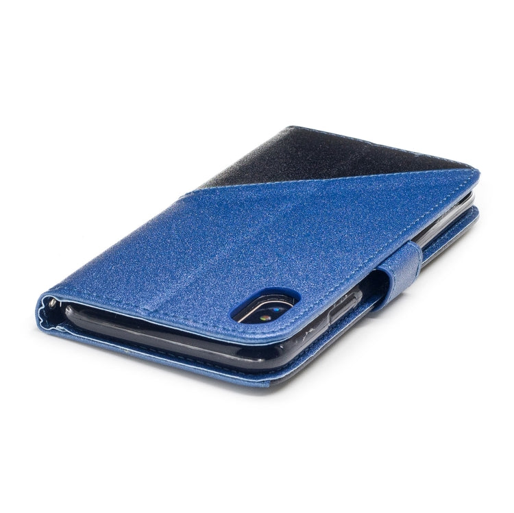 For iPhone X & XS Matching Color Frosted Texture Horizontal Flip PU Leather Case with Holder & Card Slots & Lanyard