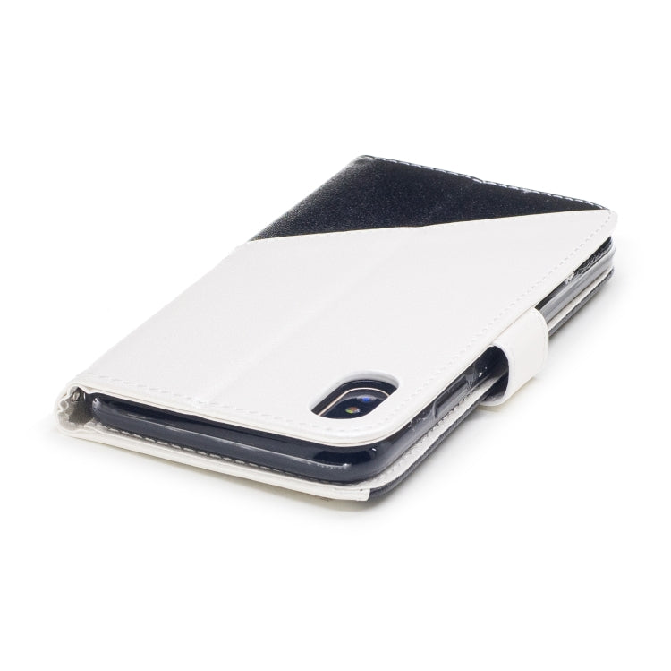 For iPhone X & XS Matching Color Frosted Texture Horizontal Flip PU Leather Case with Holder & Card Slots & Lanyard