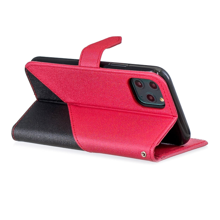 For iPhone 11 Matching Color Frosted Texture Horizontal Flip PU Leather Case with Holder & Card Slots & Lanyard