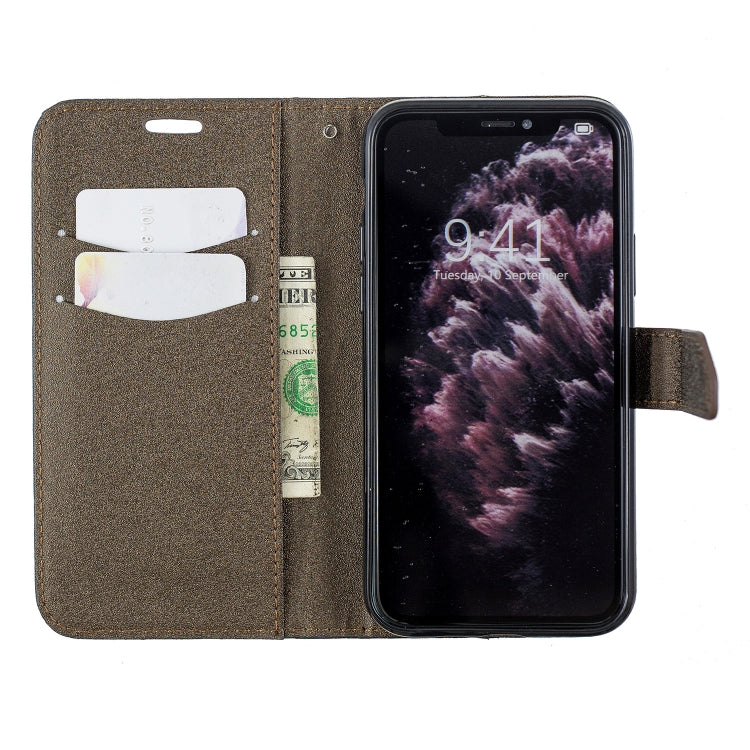 For iPhone 11 Matching Color Frosted Texture Horizontal Flip PU Leather Case with Holder & Card Slots & Lanyard