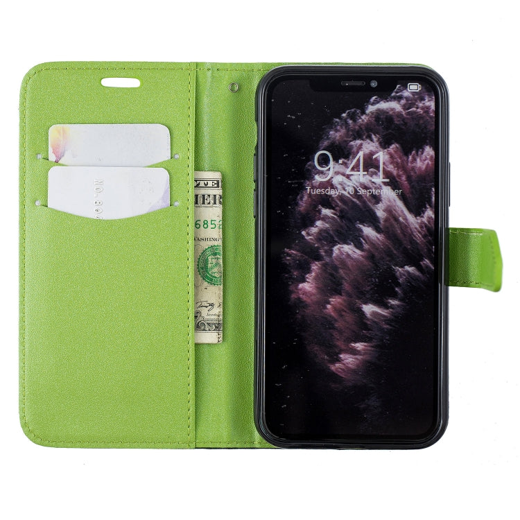 For iPhone 11 Pro Matching Color Frosted Texture Horizontal Flip PU Leather Case with Holder & Card Slots & Lanyard