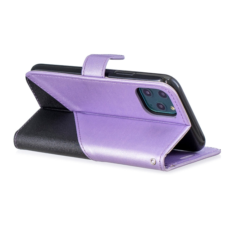 For iPhone 11 Pro Max Matching Color Frosted Texture Horizontal Flip PU Leather Case with Holder & Card Slots & Lanyard