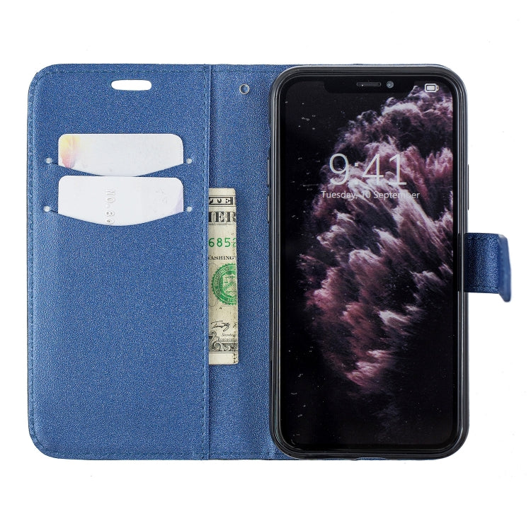 For iPhone 11 Pro Max Matching Color Frosted Texture Horizontal Flip PU Leather Case with Holder & Card Slots & Lanyard