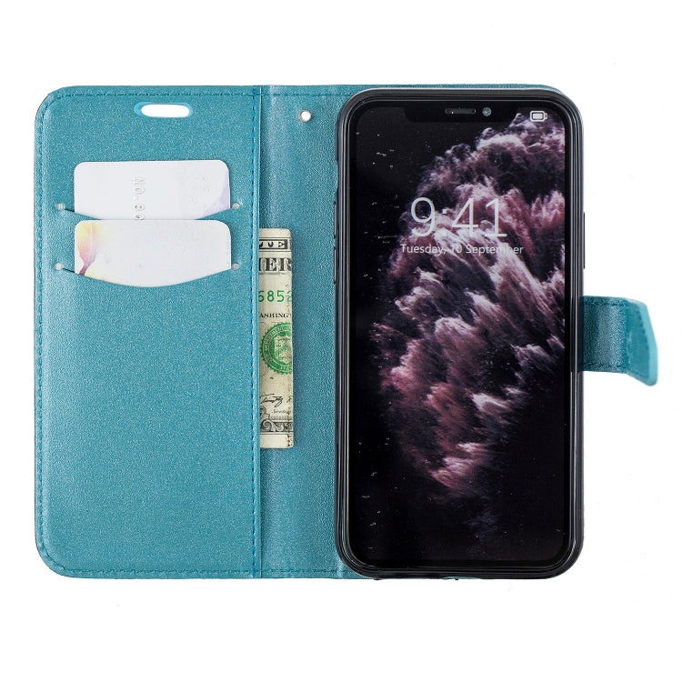 For iPhone 11 Pro Max Matching Color Frosted Texture Horizontal Flip PU Leather Case with Holder & Card Slots & Lanyard
