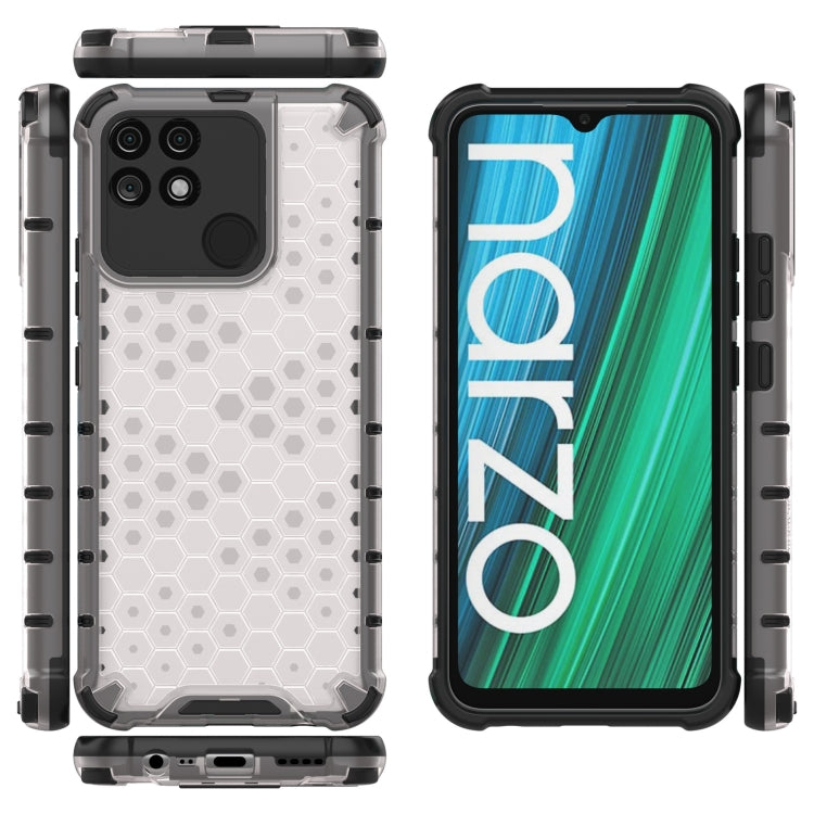 For OPPO Realme Narzo 50A Honeycomb PC + TPU Phone Case