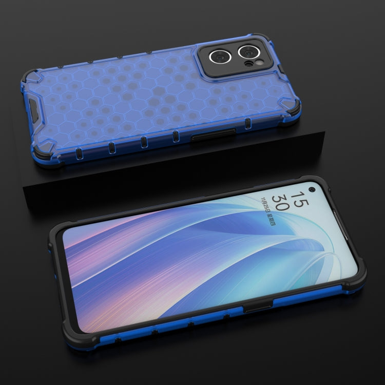 For OPPO Reno7 5G Honeycomb PC + TPU Phone Case